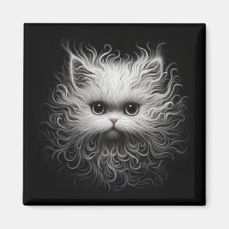 Imán Gato blanco lindo