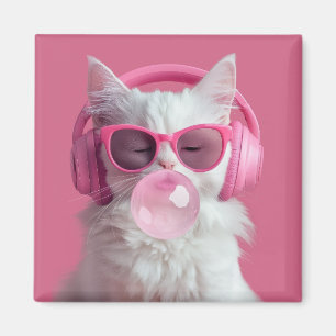 Imán Gato Blanco Lindo – Personalizado
