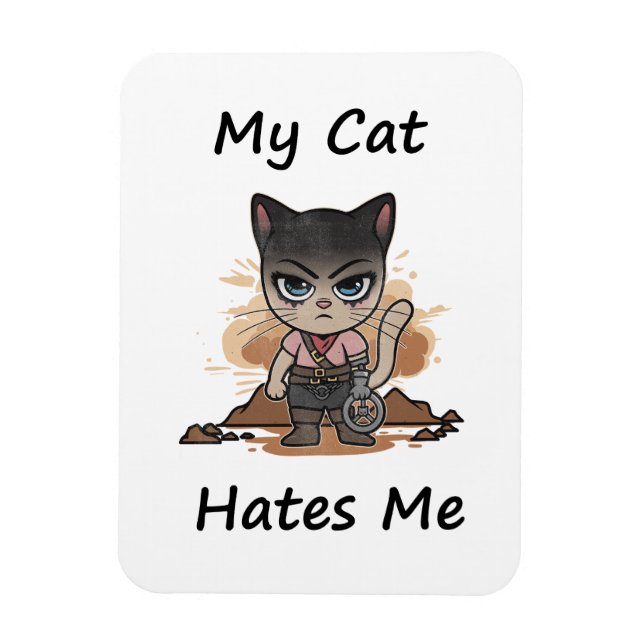 Imán Gato caprichoso (Vertical)