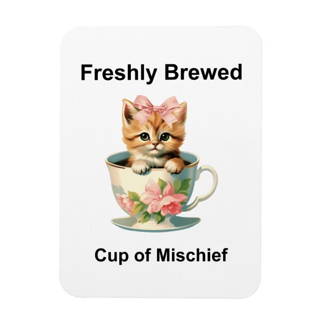 Imán Gato caprichoso (Vertical)