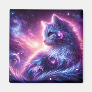 Imán Gato Celestial Galaxia Cósmica Mística