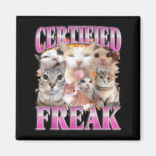 Imán Gato certificado gráfico de contrabando divertido