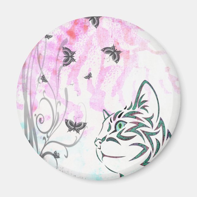 Imán Gato colorido (Frente)