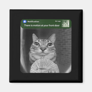 Imán Gato con Anillo con Meme de Movimiento 