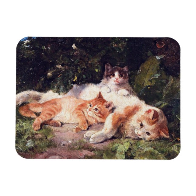 Imán Gato con Bella Artes gatito (Horizontal)