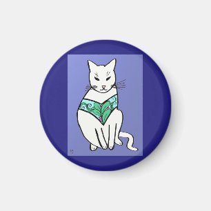 Imán Gato con diseño de la hoja