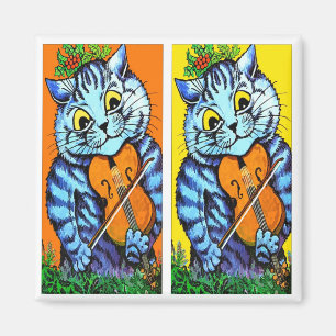 Imán Gato con el violín de Louis Wain