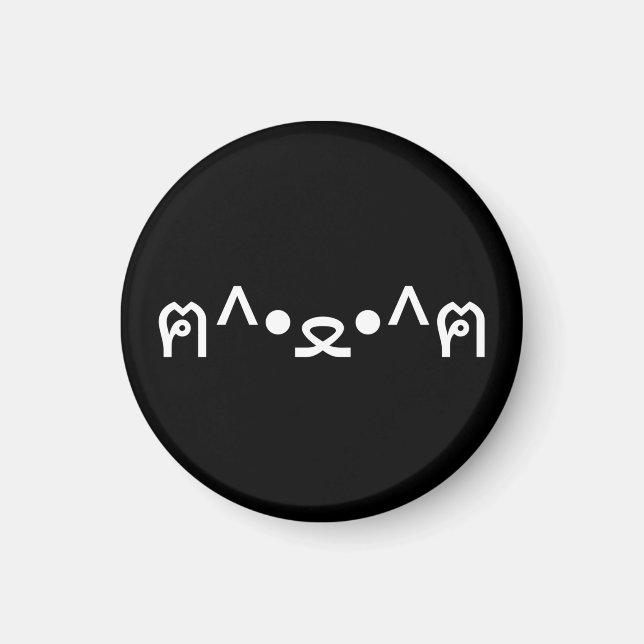 Imán Gato con patas ฅ^・・E^ฅ Kaomoji Japonés (Frente)