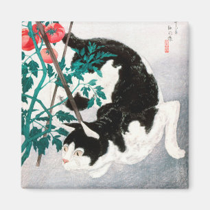 Imán Gato con planta de tomate (1931) de Hiroaki Takaha