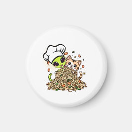 Imán Gato Cute Chef Alienito