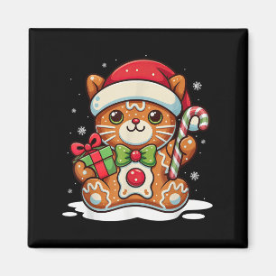 Imán Gato Cute Gingerbread Hombre Navidad Camisa Para M