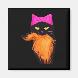 Imán Gato Dama Contra Naranja Felon 2024 Halloween Tee