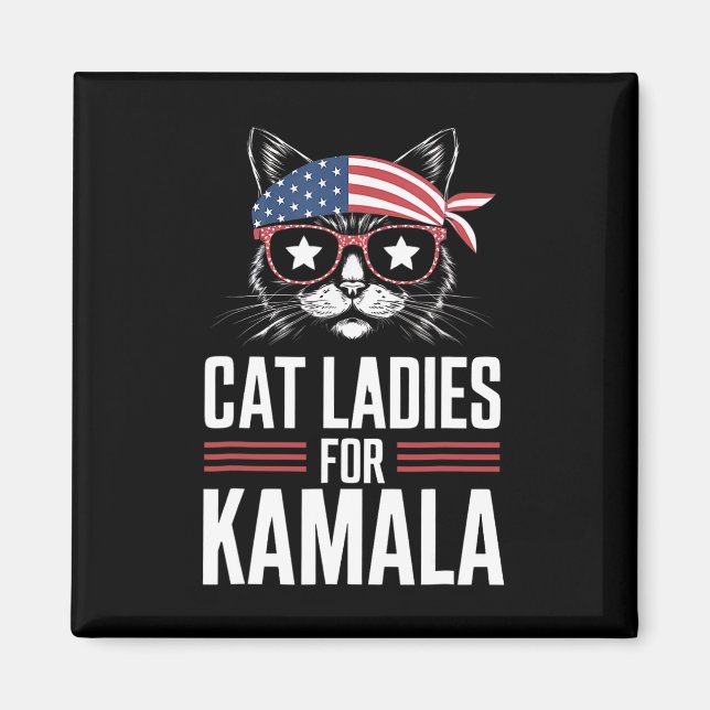 Imán Gato Damas De Kamala Harris Presidente 2024 (Frente)