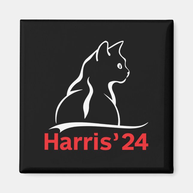 Imán Gato Damas de Kamala, presidente del gato 2024 Kam (Frente)