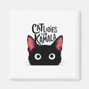 Imán Gato Damas Para El Divertido Gato De Kamala 2024 P