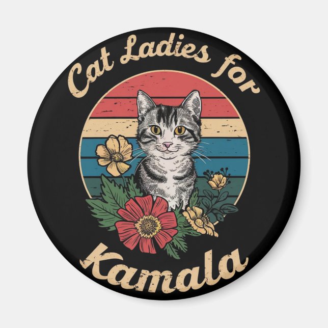 Imán Gato Damas Para Kamala (4) (Frente)