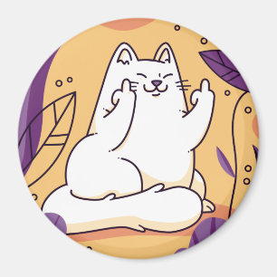 Imán Gato dándole el dedo