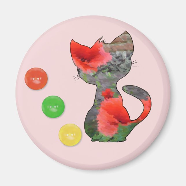 Imán Gato de amapola (Frente)