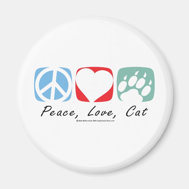 Imán Gato de amor de paz (Frente)
