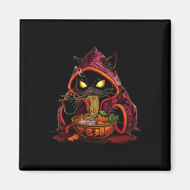 Imán Gato de Anime Kids Ramen Niños Japoneses Kawaii Ca (Frente)
