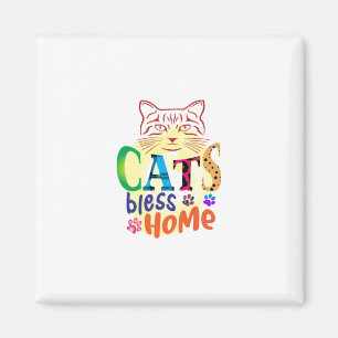 Imán Gato de arte jacta bendice hogar
