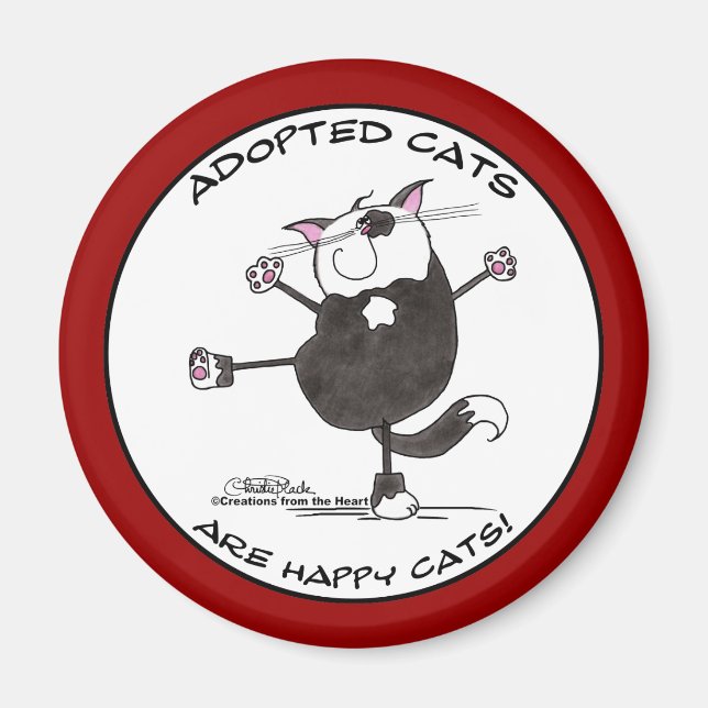 Imán Gato de baile feliz (Frente)