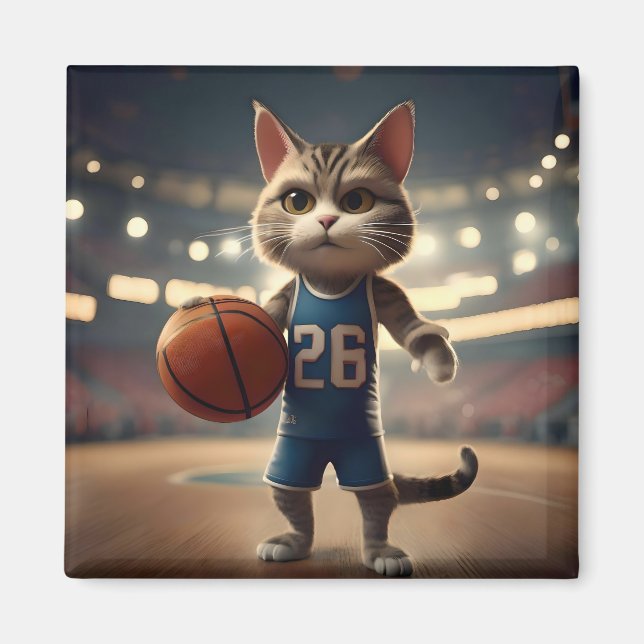 Imán Gato de baloncesto, (Frente)