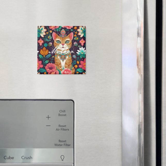 Imán Gato de Bejeweld coronado (In situ (nevera))