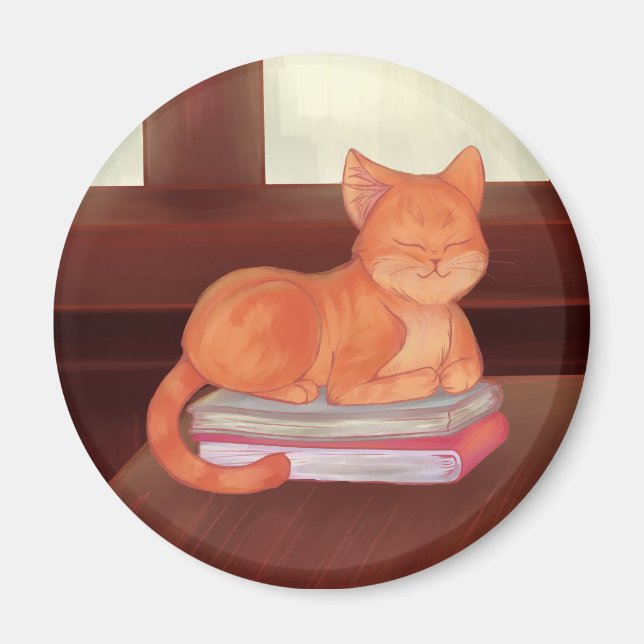 Imán Gato de biblioteca (Frente)