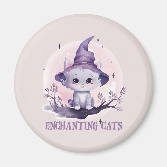 Imán Gato de bruja encantador (Frente)