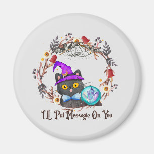 Imán Gato de bruja lindo y puntiagudo