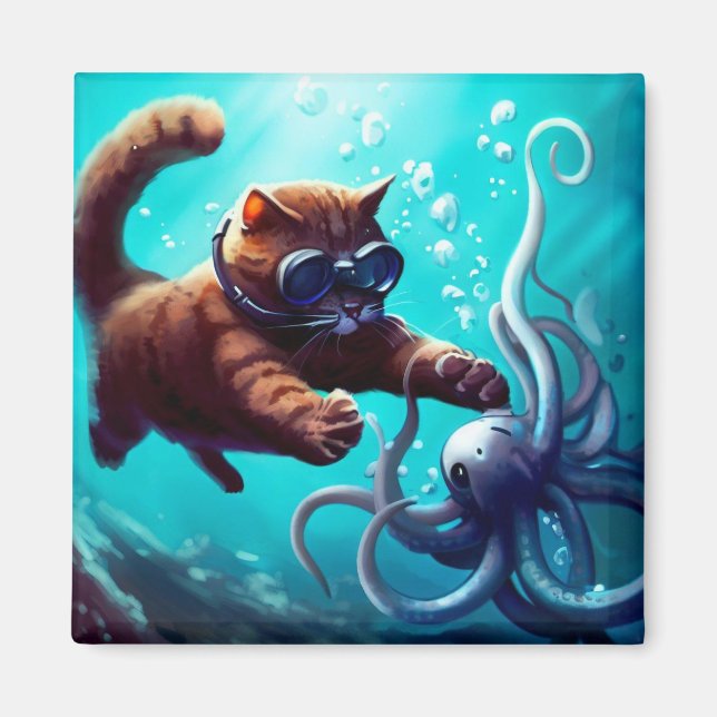 Imán Gato de buceo (Frente)