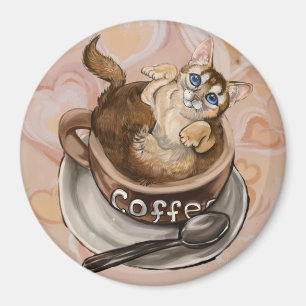 Imán Gato de café
