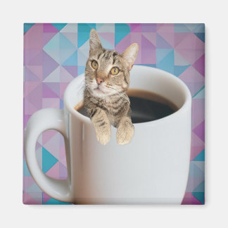 Imán gato de café