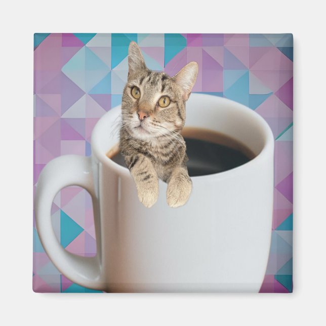 Imán gato de café (Frente)