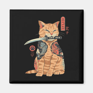 Imán Gato de Catana, un gato bonito de inspiración japo