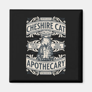 Imán Gato de Cheshire - Alicia En El Libro Vintage De W