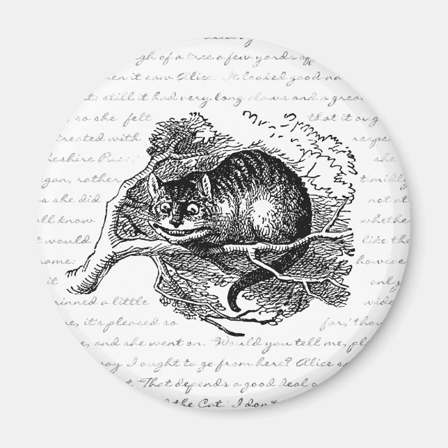 Imán Gato de Cheshire - Estamos todos locos aquí (Frente)