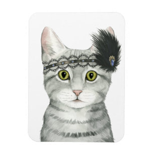 Imán Gato de descarga  Bejeweld Con Lace