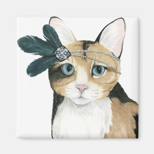 Imán Gato de descarga Bejeweld Con Plumas