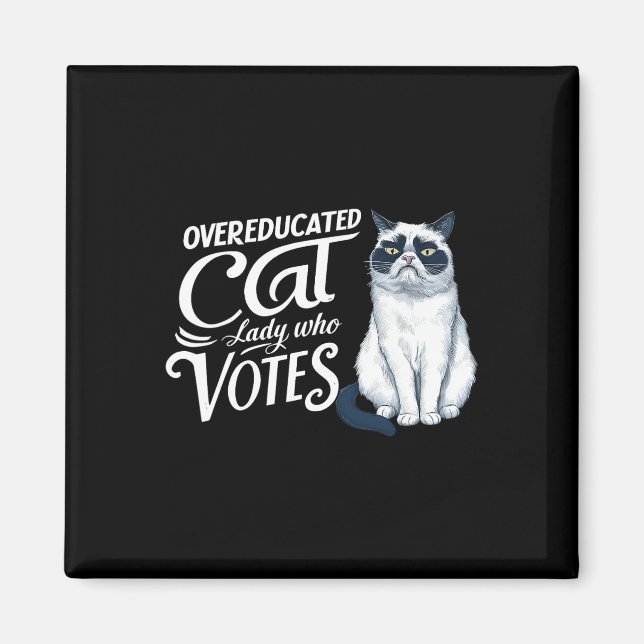 Imán Gato de educación superior que vota (Frente)