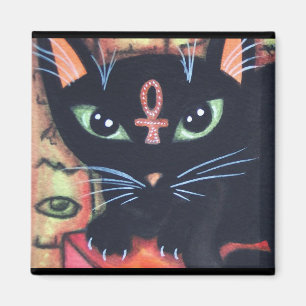 Imán Gato de Egipto con Ankh