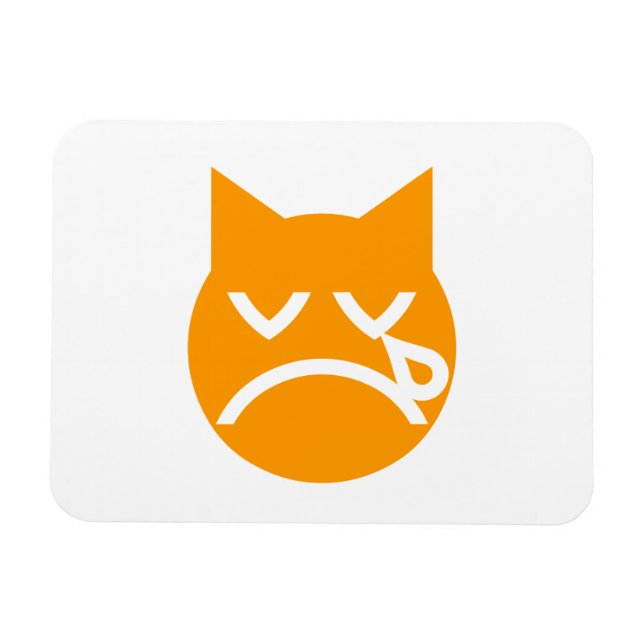 Imán Gato de Emoji llorando (Horizontal)
