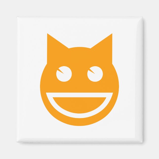 Imán Gato de Emoji sonriente (Frente)