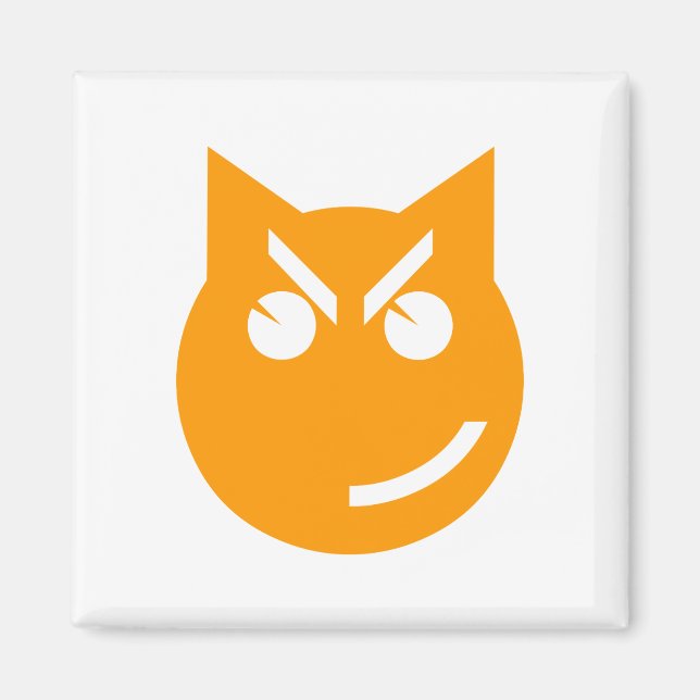 Imán Gato de Emoji sonriente (Frente)
