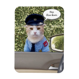 Imán Gato de Funny Officer personalizable