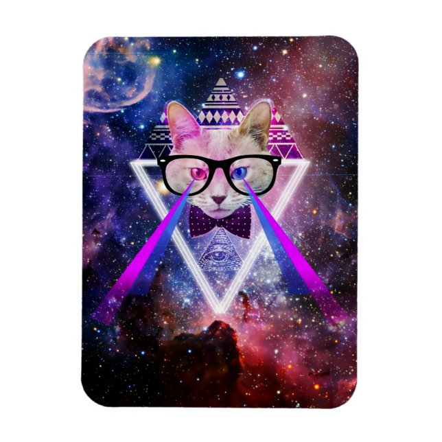 Imán Gato de galaxia hipster (Vertical)