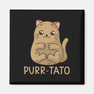 Imán Gato de gata de purto gato amante de las patatas d