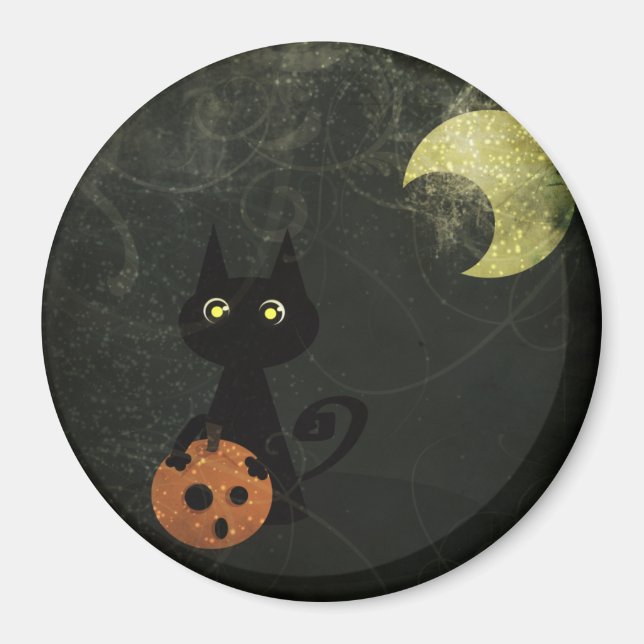 Imán Gato de Halloween (Frente)