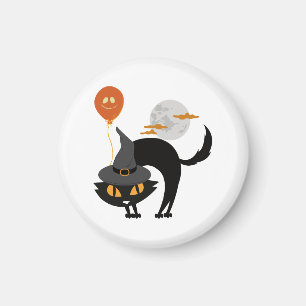 Imán Gato de Halloween espumoso